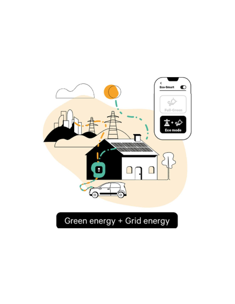 Compteur d'Énergie Monophasé Power Boost pour Véhicules Électriques Wattmètre 100A WALLBOX