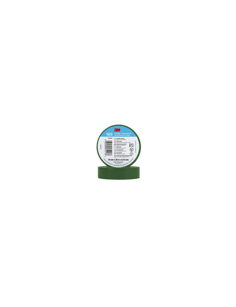 Ruban Adhésif Temflex™ 165 PVC 19mm x 20m 3M 7100184800 Ruban Adhésif Temflex™ 165 PVC 19mm x 20m 3M 7100184800