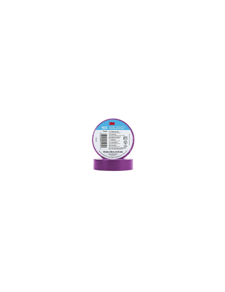 Ruban Adhésif Temflex™ 165 PVC 19mm x 20m 3M 7100184800 Ruban Adhésif Temflex™ 165 PVC 19mm x 20m 3M 7100184800