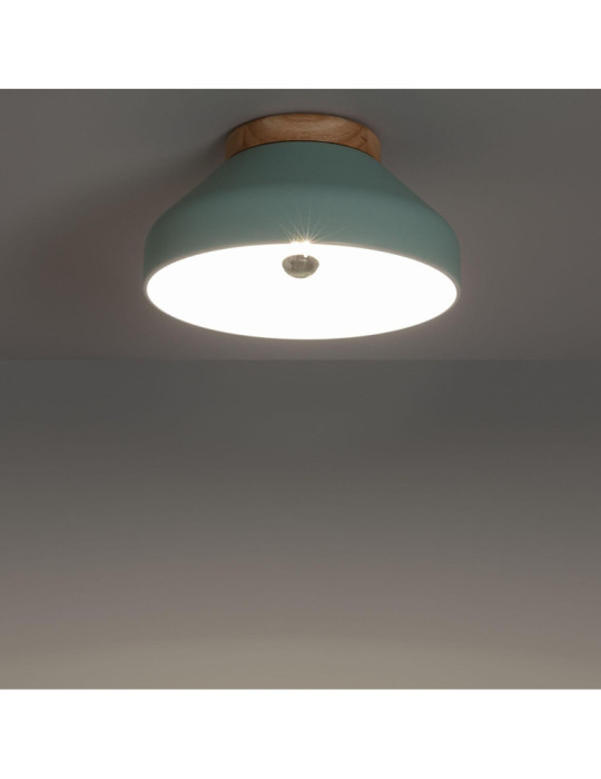 Plafonnier Rond Aluminium et Bois Ø300 mm Hakon