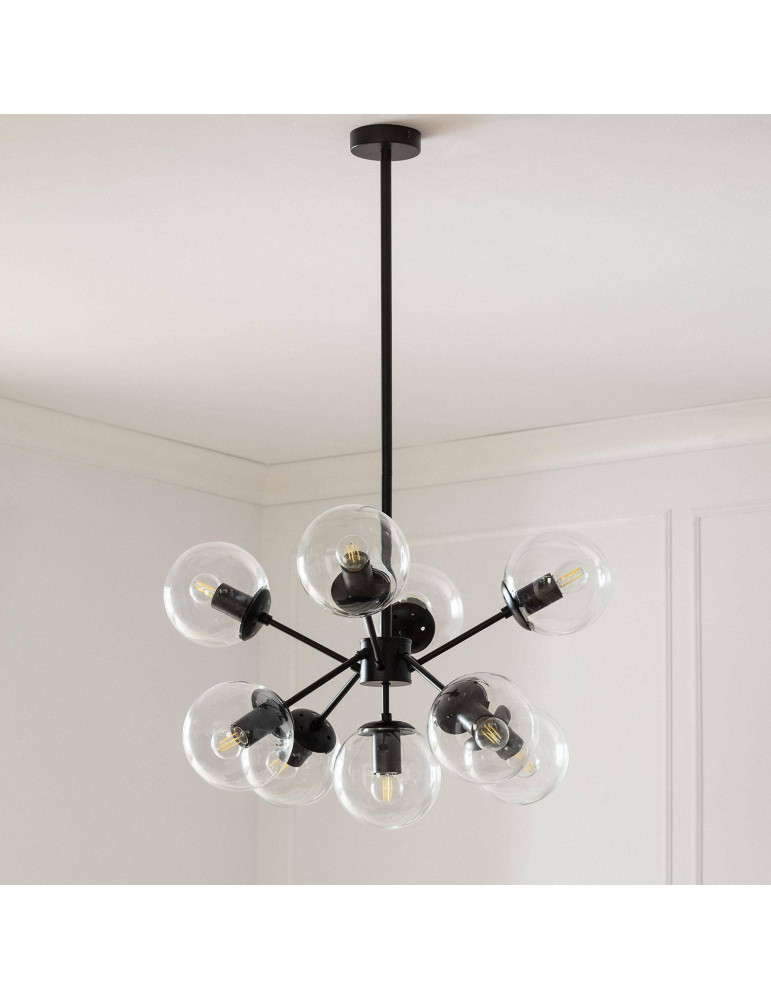 Suspension Métal et Verre Wassily 9 Spots