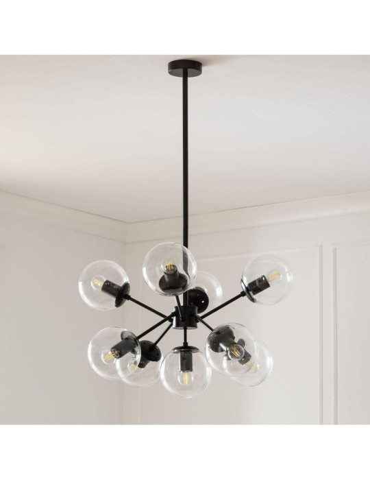 Suspension Métal et Verre Wassily 9 Spots