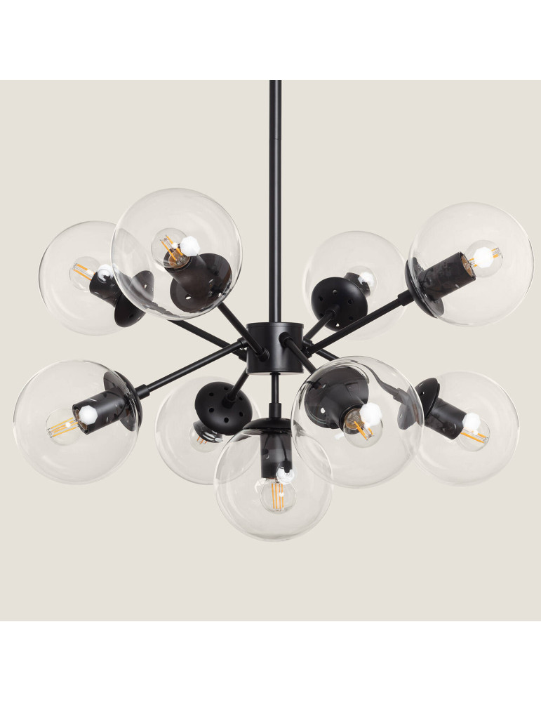 Suspension Métal et Verre Wassily 9 Spots