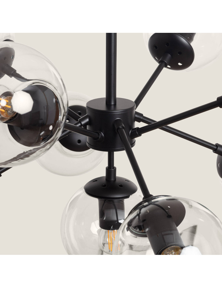 Suspension Métal et Verre Wassily 9 Spots