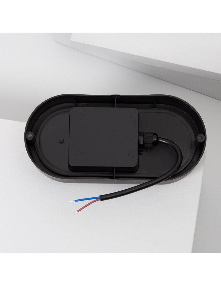 Plafonnier LED Extérieur Ovale 25W Hublot Black IP65 98x198 mm