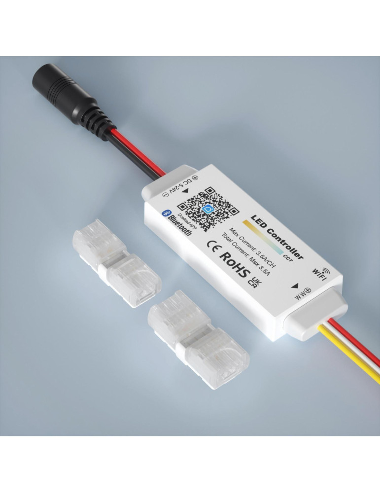 Contrôleur Variateur WiFi pour Ruban LED CCT 5/24V DC