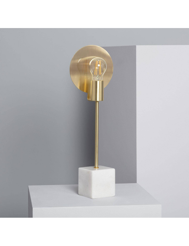 Lampe à Poser Marbre et Métal Argos Lampe à Poser Marbre et Métal Argos