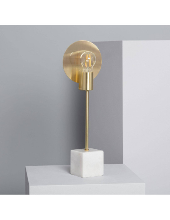 Lampe à Poser Marbre et Métal Argos Lampe à Poser Marbre et Métal Argos