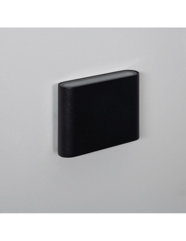 Applique Murale LED Extérieure Zeus 6W Éclairage Double Face Carrée Noire