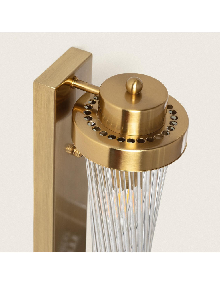 Applique murale Marsen métal et verre