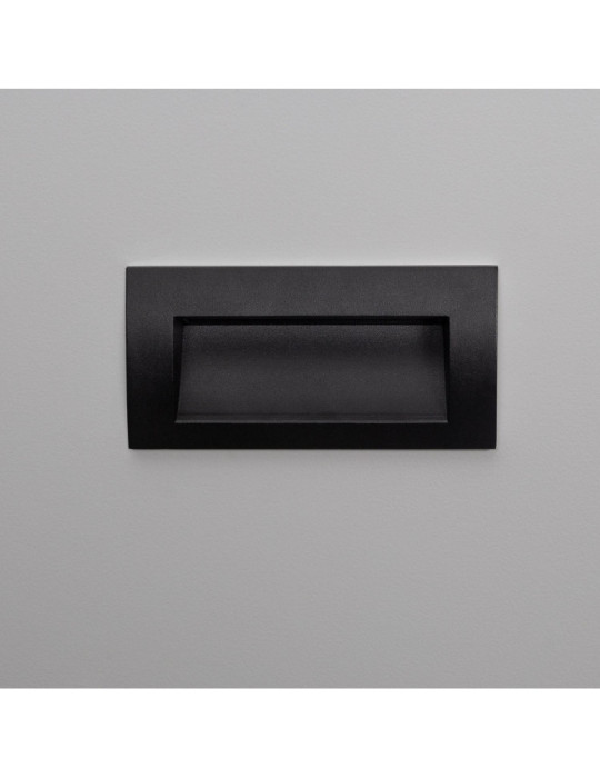 Balise LED Extérieure 4W Encastrable au Mur Rectangulaire Elin Noire