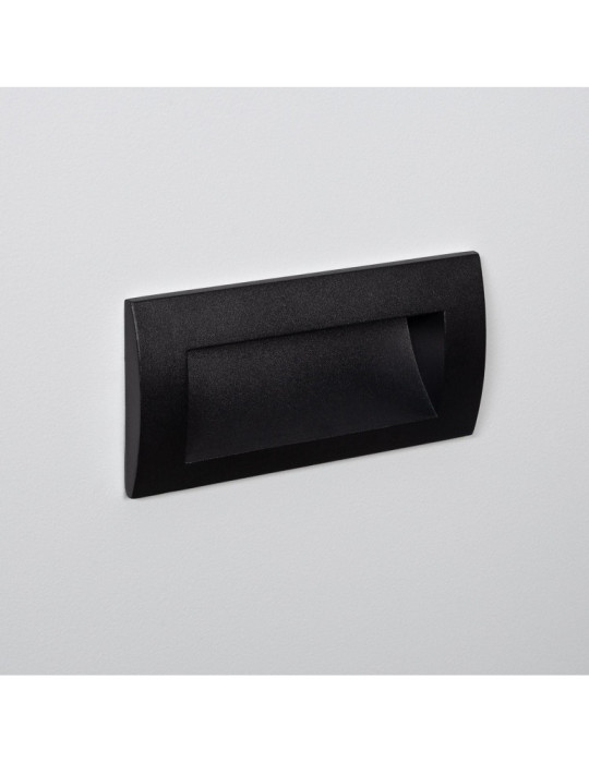 Balise LED Extérieure 4W Encastrable au Mur Rectangulaire Elin Noire