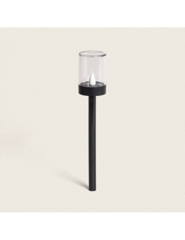 Torche Solaire Extérieure LED Effet Flamme avec Piquet Brako 40cm