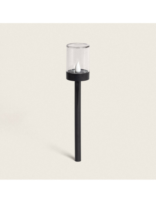 Torche Solaire Extérieure LED Effet Flamme avec Piquet Brako 40cm