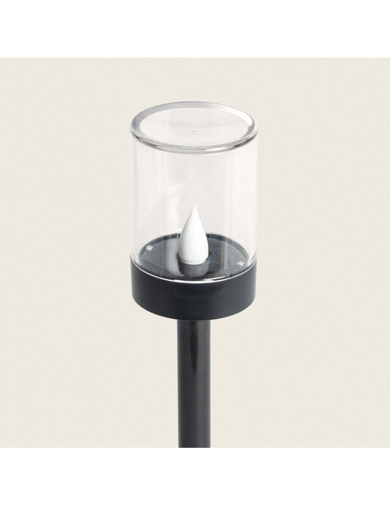 Torche Solaire Extérieure LED Effet Flamme avec Piquet Brako 40cm