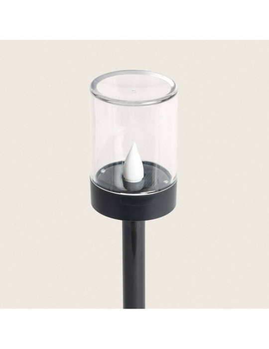 Torche Solaire Extérieure LED Effet Flamme avec Piquet Brako 40cm