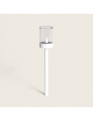 Torche Solaire Extérieure LED Effet Flamme avec Piquet Brako 40cm