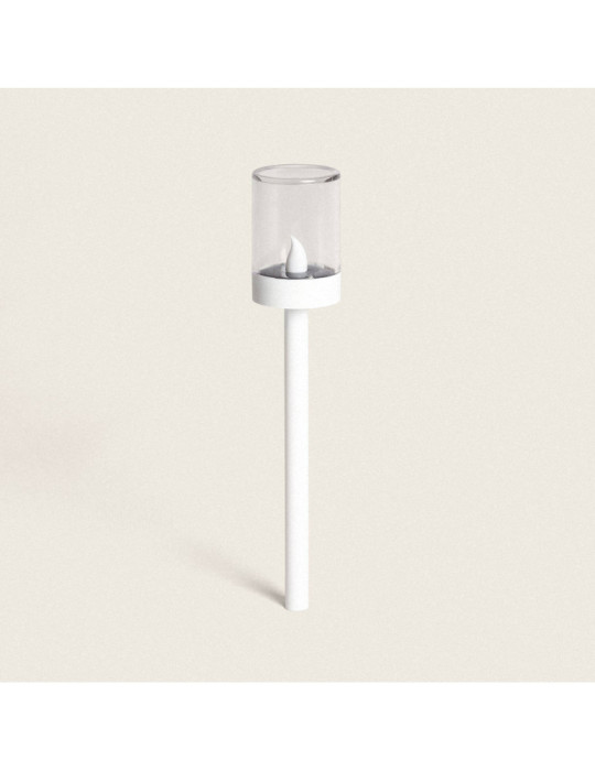 Torche Solaire Extérieure LED Effet Flamme avec Piquet Brako 40cm