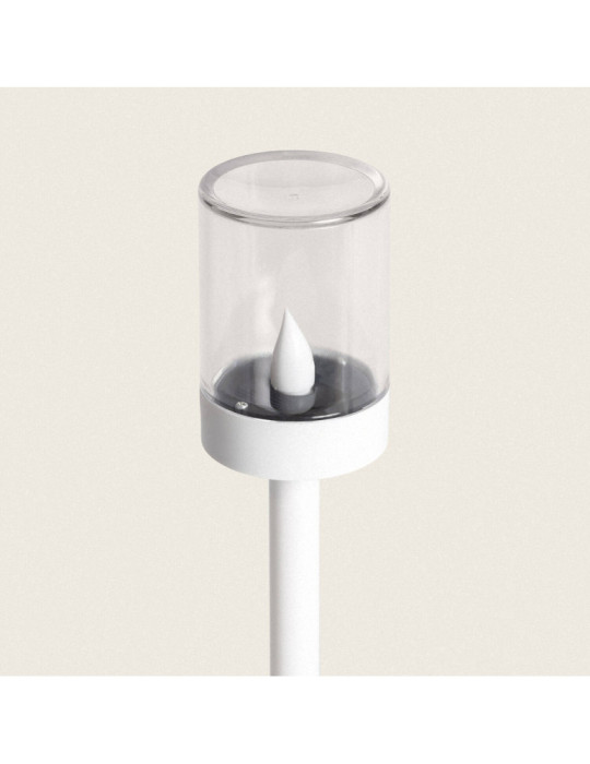 Torche Solaire Extérieure LED Effet Flamme avec Piquet Brako 40cm