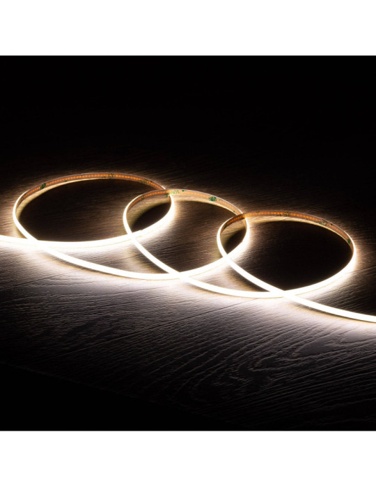 Ruban LED COB 24V DC 385 LED/m 5m IP20 CRI90 Super étroit Largeur 5mm Coupe tous les 4cm