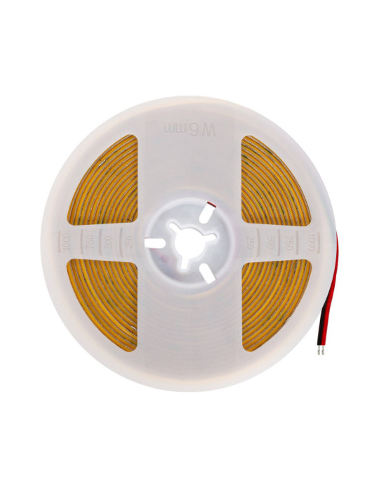 Ruban LED COB 24V DC 385 LED/m 5m IP20 CRI90 Super étroit Largeur 5mm Coupe tous les 4cm