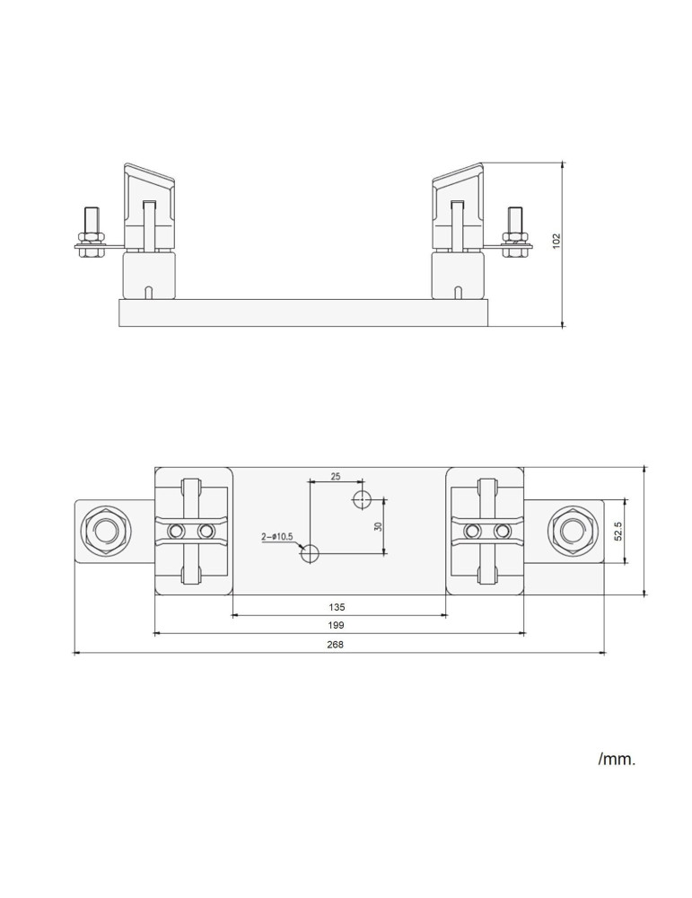 Porte-Fusibles MAXGE gPV 195x52 1500V DC