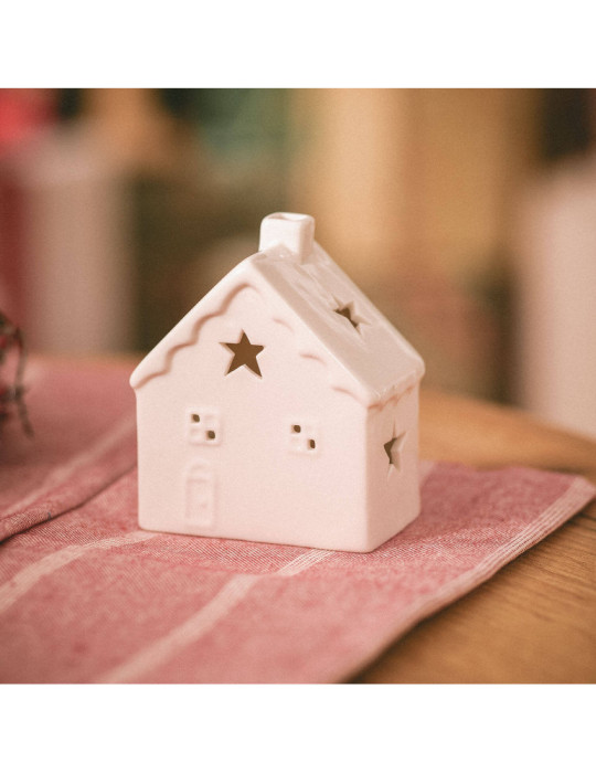 Maisonnette de Noël LED Céramique à Piles Bianca
