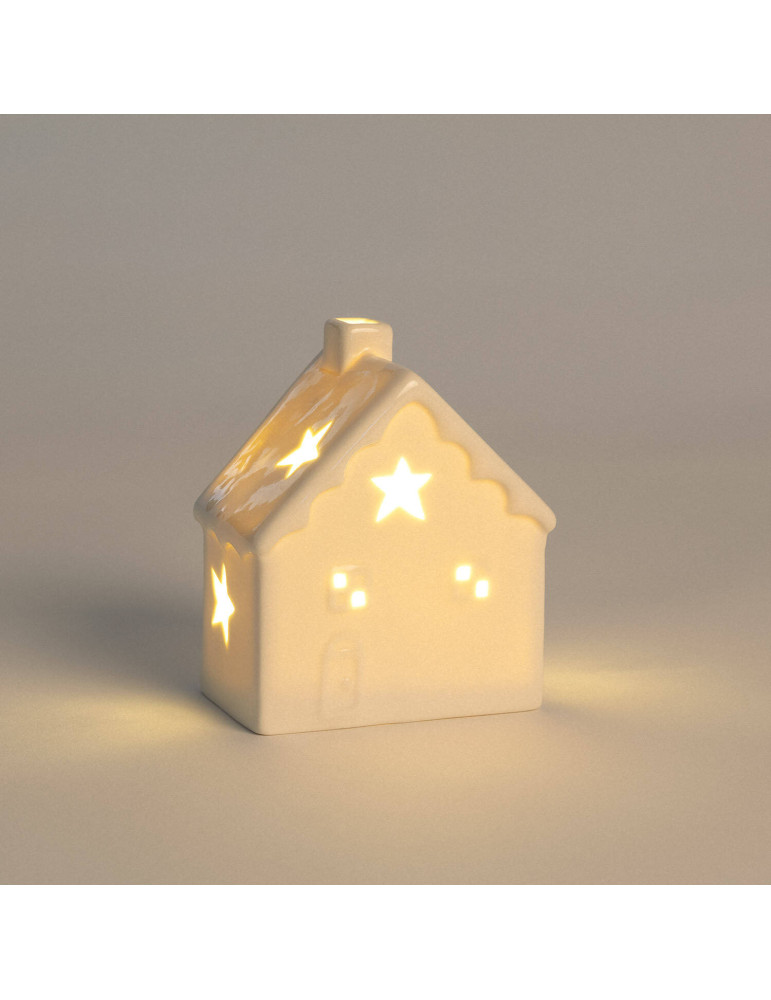 Maisonnette de Noël LED Céramique à Piles Bianca
