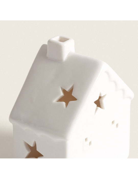 Maisonnette de Noël LED Céramique à Piles Bianca