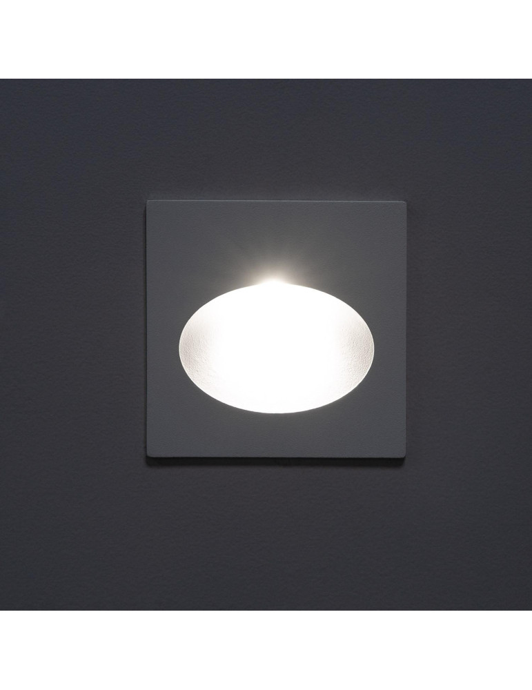 Balise Extérieure Murale LED Encastrable 3W Carrée Coney Blanche