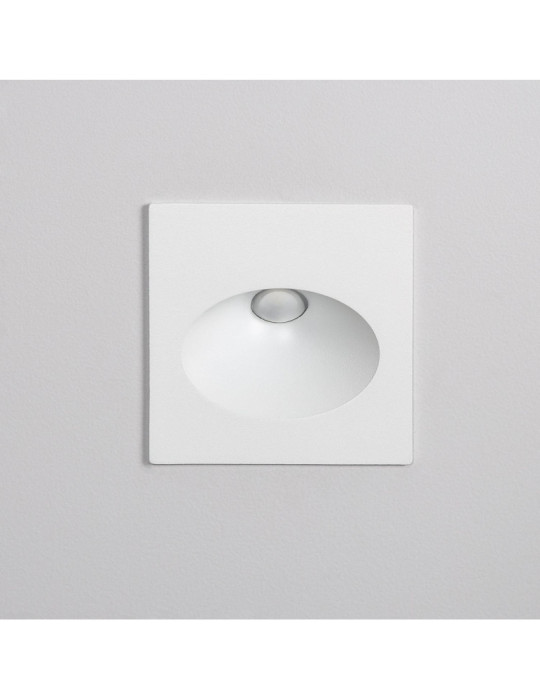 Balise Extérieure Murale LED Encastrable 3W Carrée Coney Blanche