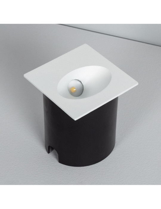 Balise Extérieure Murale LED Encastrable 3W Carrée Coney Blanche