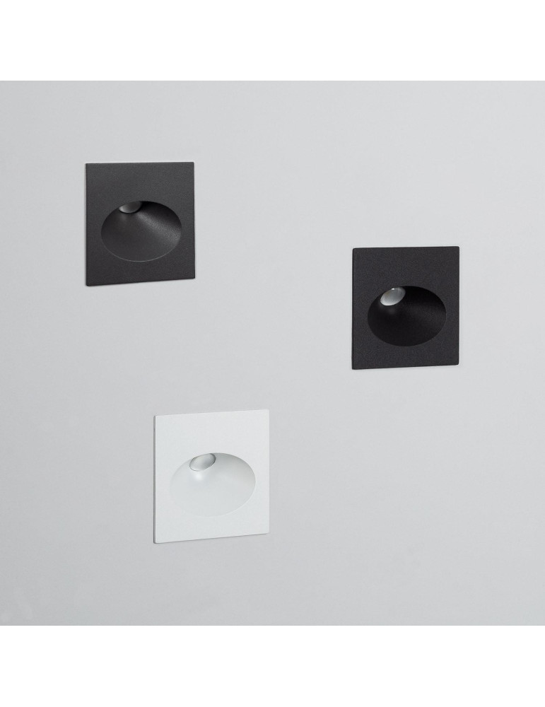 Balise Extérieure Murale LED Encastrable 3W Carrée Coney Blanche