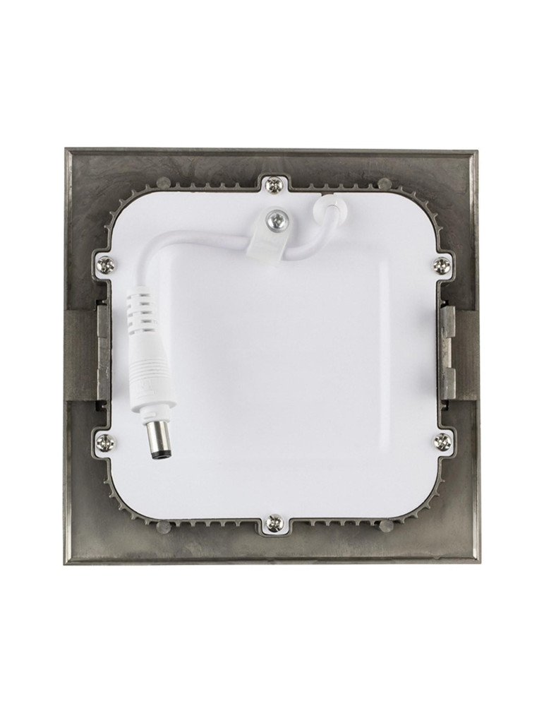 Dalle LED 6W Carrée Extra-Plate Coupe 105x105 mm Argentée