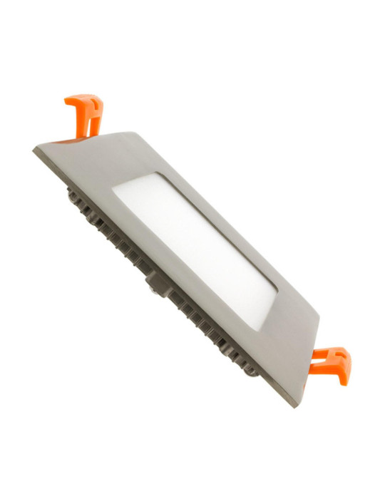 Dalle LED 6W Carrée Extra-Plate Coupe 105x105 mm Argentée