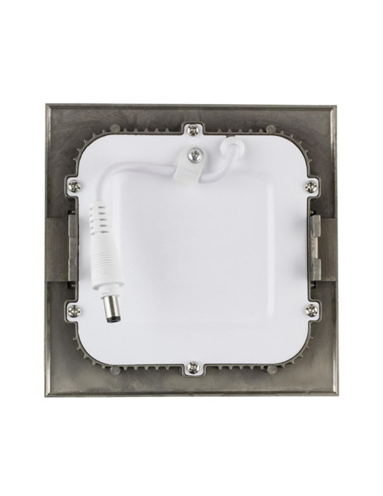 Dalle LED 6W Carrée Extra-Plate Coupe 105x105 mm Argentée