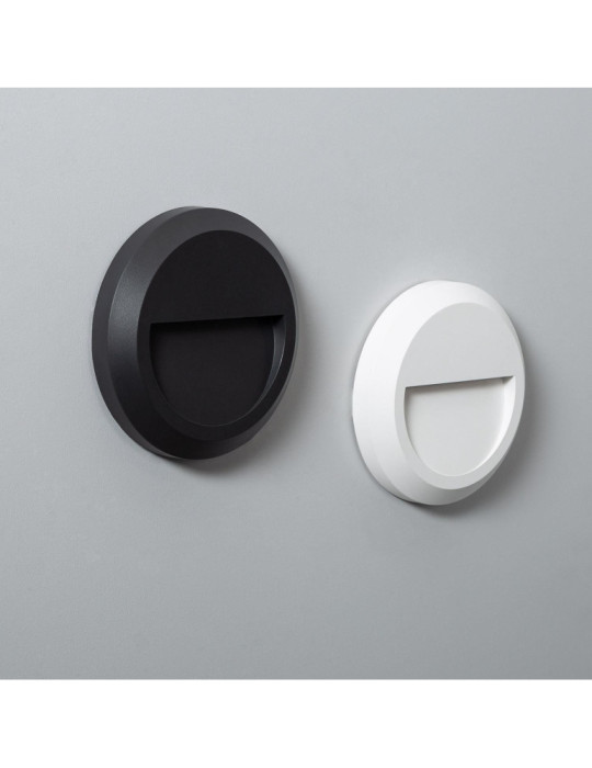 Balise LED Extérieure En Saillie au Mur Ronde Edulis Blanche