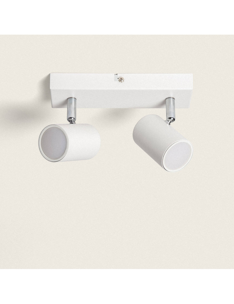 Plafonnier Orientable Métal 2 Spots Wuedy