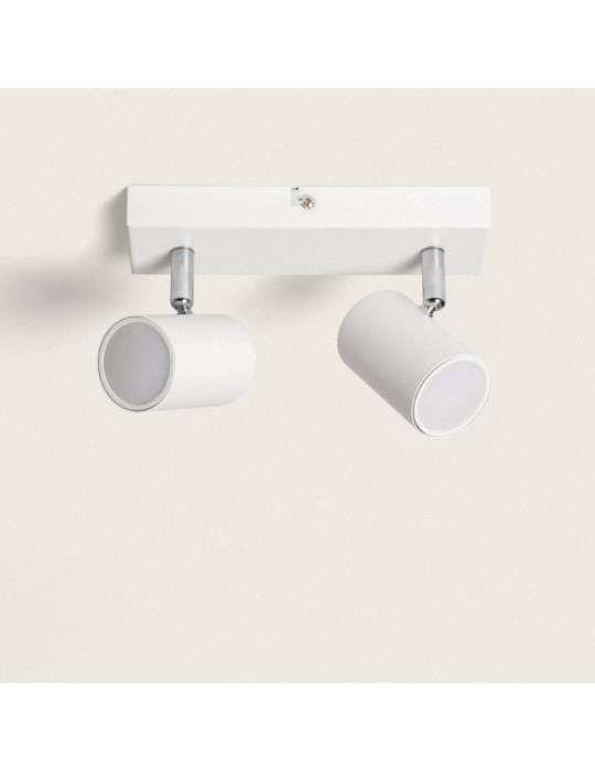 Plafonnier Orientable Métal 2 Spots Wuedy