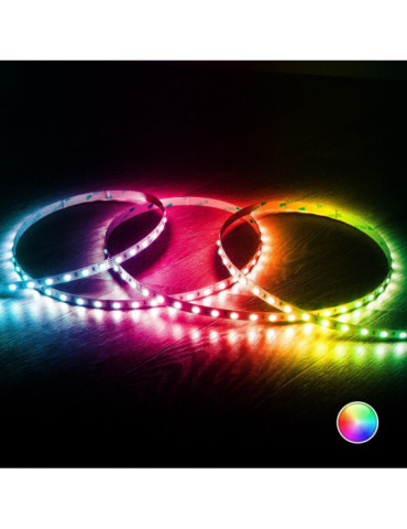 Ruban LED RGB 24V DC SMD5050 60LED/m 5m IP20 Largeur 10mm Coupe 10cm