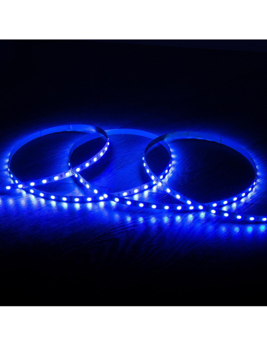 Ruban LED RGB 24V DC SMD5050 60LED/m 5m IP20 Largeur 10mm Coupe 10cm