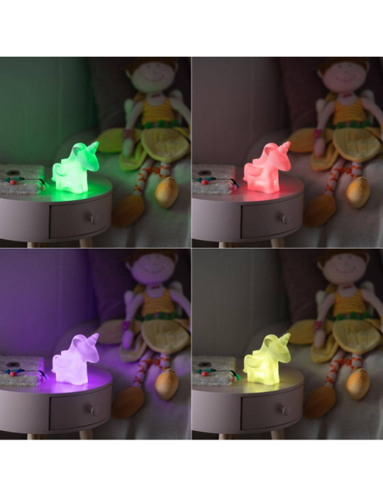 Veilleuse de Nuit LED RGB Chevet Kids Licorne