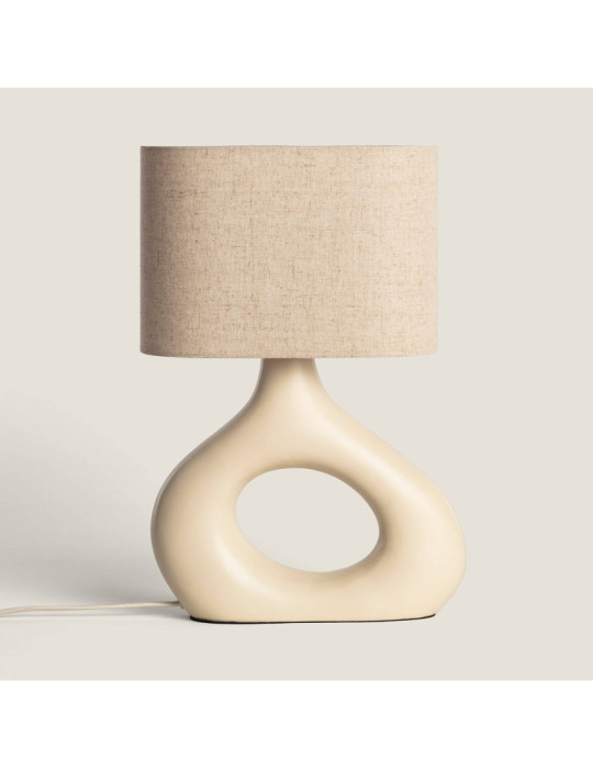 Lampe à Poser Résine et Tissu Cadence