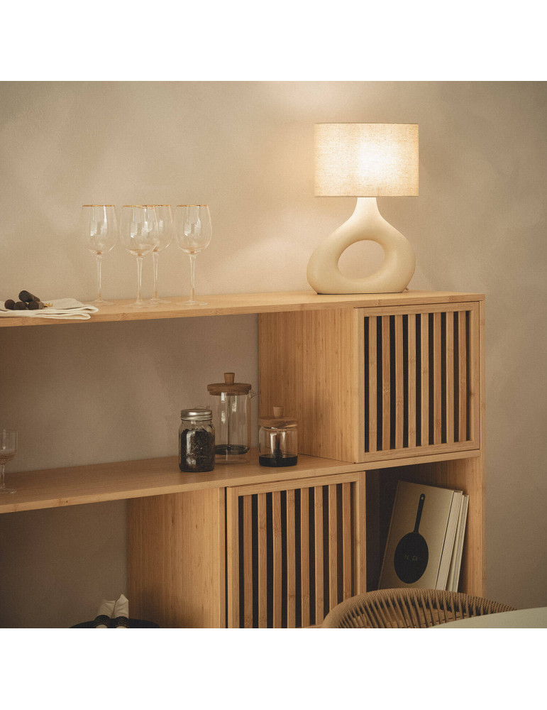 Lampe à Poser Résine et Tissu Cadence