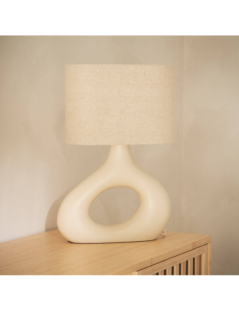 Lampe à Poser Résine et Tissu Cadence