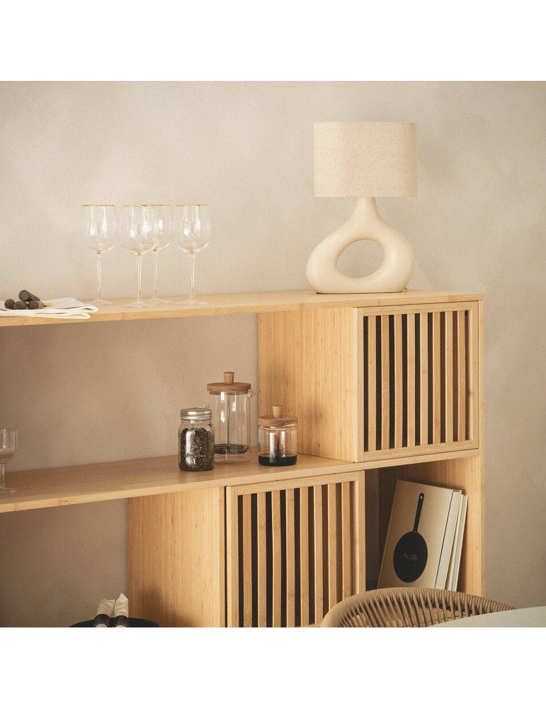 Lampe à Poser Résine et Tissu Cadence