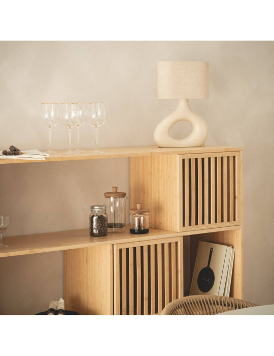 Lampe à Poser Résine et Tissu Cadence