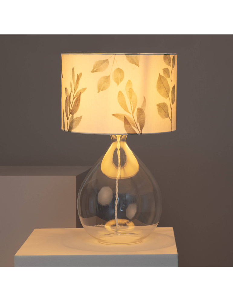 Lampe à Poser Textile et Verre Verdy