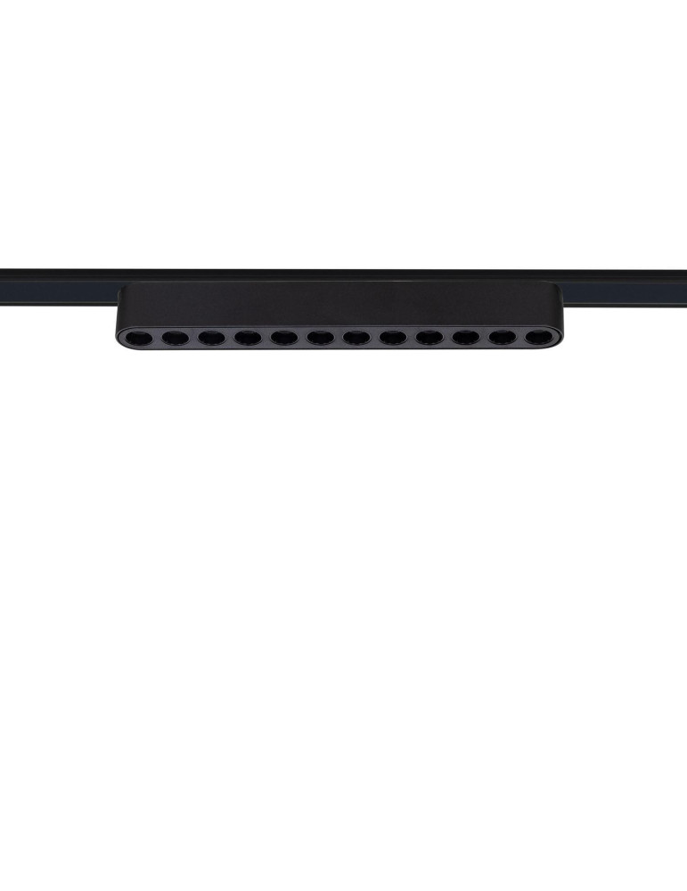 Spot Linéaire LED sur Rail Magnétique 25mm Extra-Plat 12W 48V Noir Grid 222mm