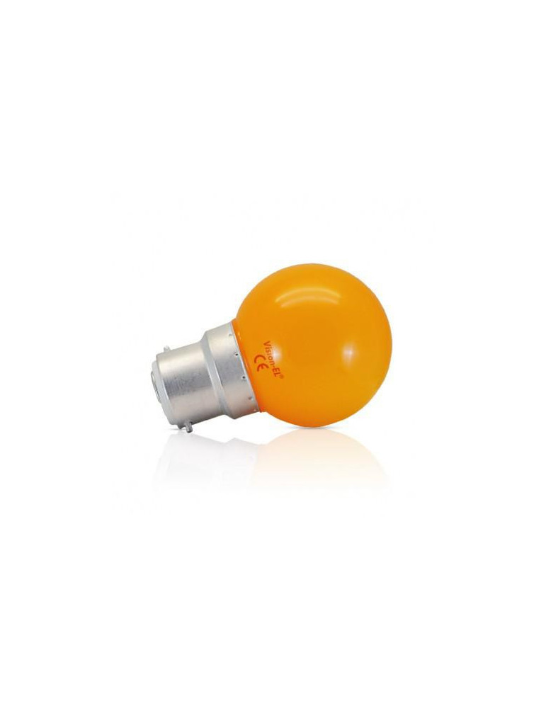 Ampoule LED B22 Couleur Bulb 1W Orange Ampoule LED B22 Couleur Bulb 1W Orange